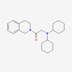 molecular formula C23H34N2O B1224932 2-(dicyclohexylamino)-1-(3,4-dihydro-1H-isoquinolin-2-yl)ethanone 