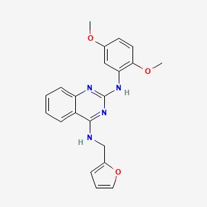 molecular formula C21H20N4O3 B1224936 N2-(2,5-二甲氧基苯基)-N4-(2-呋喃基甲基)喹唑啉-2,4-二胺 