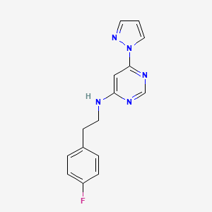 N-[2-(4-fluorophenyl)ethyl]-6-(1H-pyrazol-1-yl)pyrimidin-4-amine