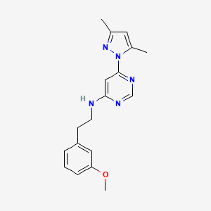 6-(3,5-dimethyl-1H-pyrazol-1-yl)-N-[2-(3-methoxyphenyl)ethyl]pyrimidin-4-amine