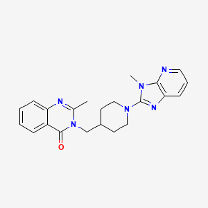 2-methyl-3-[(1-{3-methyl-3H-imidazo[4,5-b]pyridin-2-yl}piperidin-4-yl)methyl]-3,4-dihydroquinazolin-4-one