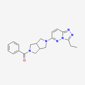 molecular formula C20H22N6O B12249417 2-Benzoyl-5-{3-ethyl-[1,2,4]triazolo[4,3-b]pyridazin-6-yl}-octahydropyrrolo[3,4-c]pyrrole 