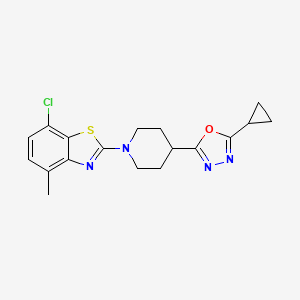 7-Chloro-2-[4-(5-cyclopropyl-1,3,4-oxadiazol-2-yl)piperidin-1-yl]-4-methyl-1,3-benzothiazole