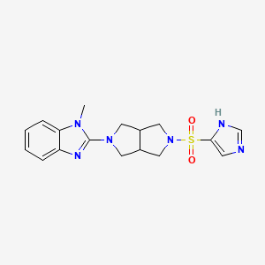 molecular formula C17H20N6O2S B12249427 2-[5-(1H-imidazole-4-sulfonyl)-octahydropyrrolo[3,4-c]pyrrol-2-yl]-1-methyl-1H-1,3-benzodiazole 