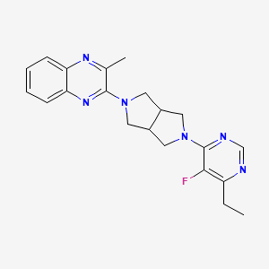 molecular formula C21H23FN6 B12249452 2-[5-(6-Ethyl-5-fluoropyrimidin-4-yl)-octahydropyrrolo[3,4-c]pyrrol-2-yl]-3-methylquinoxaline 