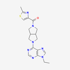 9-ethyl-6-[5-(2-methyl-1,3-thiazole-4-carbonyl)-octahydropyrrolo[3,4-c]pyrrol-2-yl]-9H-purine