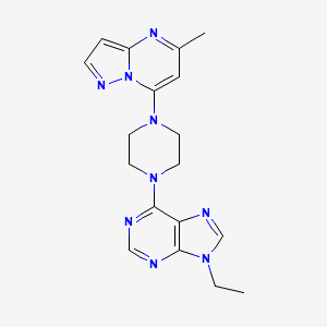 9-ethyl-6-(4-{5-methylpyrazolo[1,5-a]pyrimidin-7-yl}piperazin-1-yl)-9H-purine