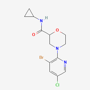 4-(3-bromo-5-chloropyridin-2-yl)-N-cyclopropylmorpholine-2-carboxamide