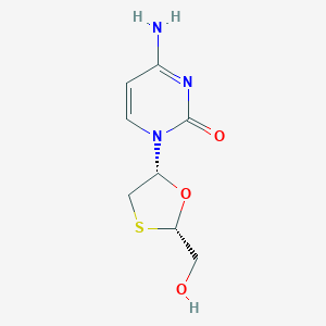 molecular formula C8H11N3O3S B122495 4-氨基-1-[(2S,5R)-2-(羟甲基)-1,3-氧杂硫烷-5-基]嘧啶-2(1H)-酮 CAS No. 134680-32-3