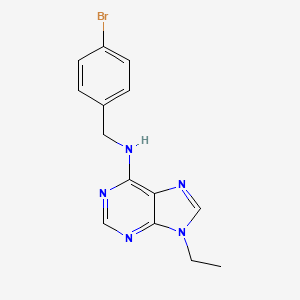 N-[(4-bromophenyl)methyl]-9-ethyl-9H-purin-6-amine