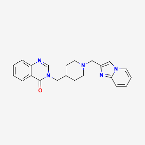 3-{[1-({Imidazo[1,2-a]pyridin-2-yl}methyl)piperidin-4-yl]methyl}-3,4-dihydroquinazolin-4-one