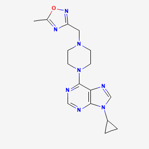 9-cyclopropyl-6-{4-[(5-methyl-1,2,4-oxadiazol-3-yl)methyl]piperazin-1-yl}-9H-purine