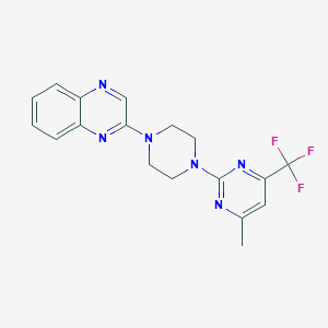 2-{4-[4-Methyl-6-(trifluoromethyl)pyrimidin-2-yl]piperazin-1-yl}quinoxaline