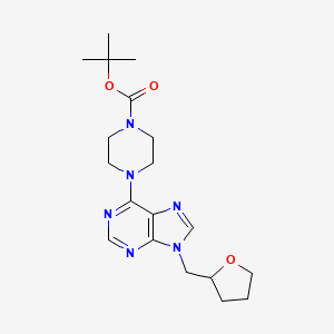 tert-butyl 4-{9-[(oxolan-2-yl)methyl]-9H-purin-6-yl}piperazine-1-carboxylate