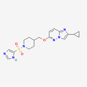 4-[({2-cyclopropylimidazo[1,2-b]pyridazin-6-yl}oxy)methyl]-1-(1H-imidazole-4-sulfonyl)piperidine