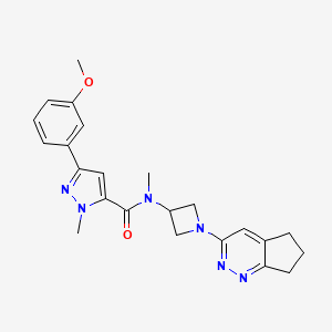 N-(1-{5H,6H,7H-cyclopenta[c]pyridazin-3-yl}azetidin-3-yl)-3-(3-methoxyphenyl)-N,1-dimethyl-1H-pyrazole-5-carboxamide