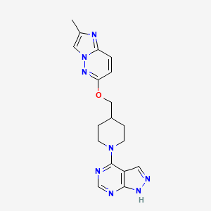 4-[({2-methylimidazo[1,2-b]pyridazin-6-yl}oxy)methyl]-1-{1H-pyrazolo[3,4-d]pyrimidin-4-yl}piperidine