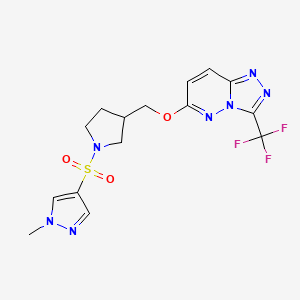 1-methyl-4-{[3-({[3-(trifluoromethyl)-[1,2,4]triazolo[4,3-b]pyridazin-6-yl]oxy}methyl)pyrrolidin-1-yl]sulfonyl}-1H-pyrazole