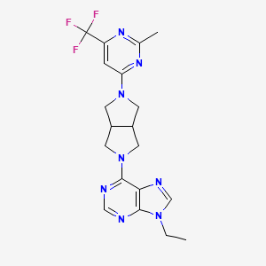 9-ethyl-6-{5-[2-methyl-6-(trifluoromethyl)pyrimidin-4-yl]-octahydropyrrolo[3,4-c]pyrrol-2-yl}-9H-purine