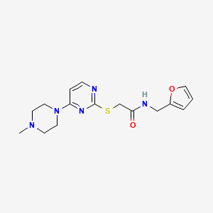 N-[(furan-2-yl)methyl]-2-{[4-(4-methylpiperazin-1-yl)pyrimidin-2-yl]sulfanyl}acetamide