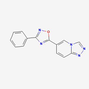 3-Phenyl-5-{[1,2,4]triazolo[4,3-a]pyridin-6-yl}-1,2,4-oxadiazole