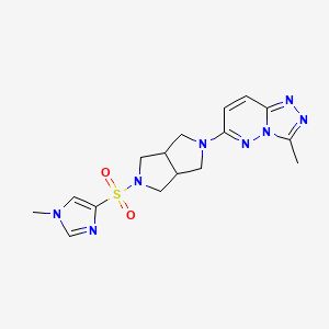 molecular formula C16H20N8O2S B12249669 1-methyl-4-[(5-{3-methyl-[1,2,4]triazolo[4,3-b]pyridazin-6-yl}-octahydropyrrolo[3,4-c]pyrrol-2-yl)sulfonyl]-1H-imidazole 