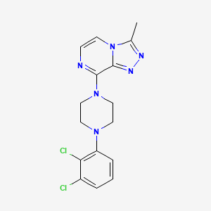 molecular formula C16H16Cl2N6 B12249679 1-(2,3-Dichlorophenyl)-4-{3-methyl-[1,2,4]triazolo[4,3-a]pyrazin-8-yl}piperazine 