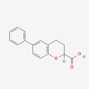 molecular formula C16H14O3 B1224974 6-Phenylchroman-2-carboxylic acid CAS No. 56926-39-7