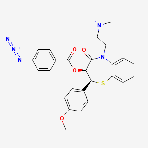 molecular formula C27H27N5O4S B1224975 3-(4-Azidobenzoyloxy)diltiazem CAS No. 128127-11-7