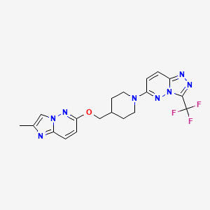 4-[({2-Methylimidazo[1,2-b]pyridazin-6-yl}oxy)methyl]-1-[3-(trifluoromethyl)-[1,2,4]triazolo[4,3-b]pyridazin-6-yl]piperidine