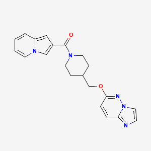 2-[4-({Imidazo[1,2-b]pyridazin-6-yloxy}methyl)piperidine-1-carbonyl]indolizine