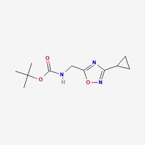 tert-butyl N-[(3-cyclopropyl-1,2,4-oxadiazol-5-yl)methyl]carbamate