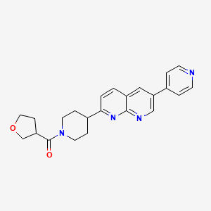 2-[1-(Oxolane-3-carbonyl)piperidin-4-yl]-6-(pyridin-4-yl)-1,8-naphthyridine