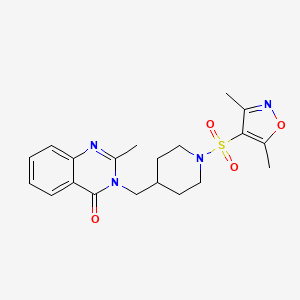 molecular formula C20H24N4O4S B12249782 3-({1-[(3,5-Dimethyl-1,2-oxazol-4-yl)sulfonyl]piperidin-4-yl}methyl)-2-methyl-3,4-dihydroquinazolin-4-one 