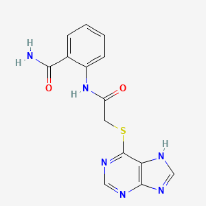 2-[2-(7H-Purin-6-ylsulfanyl)acetamido]benzamide