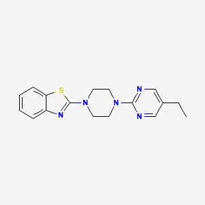 molecular formula C17H19N5S B12249792 2-[4-(5-Ethylpyrimidin-2-yl)piperazin-1-yl]-1,3-benzothiazole 