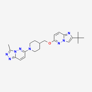 4-[({2-Tert-butylimidazo[1,2-b]pyridazin-6-yl}oxy)methyl]-1-{3-methyl-[1,2,4]triazolo[4,3-b]pyridazin-6-yl}piperidine