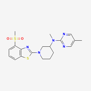 N-[1-(4-methanesulfonyl-1,3-benzothiazol-2-yl)piperidin-3-yl]-N,5-dimethylpyrimidin-2-amine