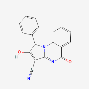 molecular formula C18H11N3O2 B1225028 2,5-Dioxo-1-phenyl-1,4-dihydropyrrolo[1,2-a]quinazoline-3-carbonitrile 