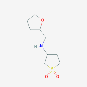 molecular formula C9H17NO3S B1225043 1,1-dioxo-N-(2-oxolanylmethyl)-3-thiolanamine 
