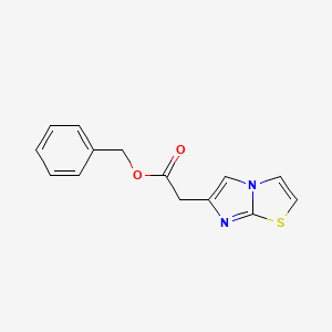 molecular formula C14H12N2O2S B1225049 2-(6-咪唑并[2,1-b]噻唑基)乙酸(苯甲基)酯 