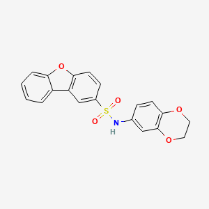 molecular formula C20H15NO5S B1225063 N-(2,3-dihydro-1,4-benzodioxin-6-yl)-2-dibenzofuransulfonamide 