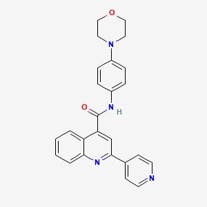 molecular formula C25H22N4O2 B1225066 N-[4-(4-吗啉基)苯基]-2-吡啶-4-基-4-喹啉甲酰胺 