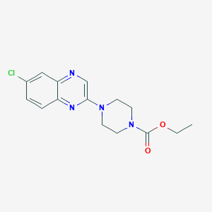 molecular formula C15H17ClN4O2 B12250676 Ethyl 4-(6-chloroquinoxalin-2-yl)piperazine-1-carboxylate 