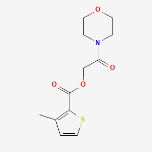 molecular formula C12H15NO4S B1225068 3-Methyl-2-thiophenecarboxylic acid [2-(4-morpholinyl)-2-oxoethyl] ester 