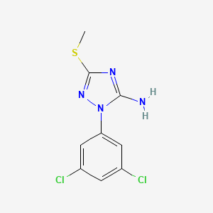 molecular formula C9H8Cl2N4S B1225079 2-(3,5-二氯苯基)-5-(甲硫基)-1,2,4-三唑-3-胺 
