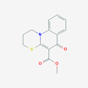 molecular formula C14H13NO3S B12250886 methyl 6-oxo-1H,2H,3H,6H-[1,3]thiazino[3,2-a]quinoline-5-carboxylate 