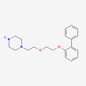 molecular formula C20H26N2O2 B1225104 1-[2-[2-(2-苯基苯氧基)乙氧基]乙基]哌嗪 