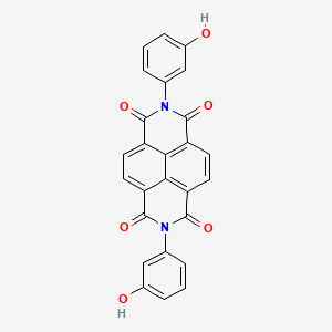 molecular formula C26H14N2O6 B1225124 2,7-双-(3-羟基-苯基)-苯并[lmn][3,8]菲咯啉-1,3,6,8-四酮 