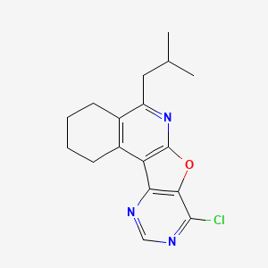 molecular formula C17H18ClN3O B1225134 8-氯-5-异丁基-1,2,3,4-四氢-7-氧杂-6,9,11-三氮杂-苯并[c]芴 